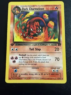 Dark Chameleon First Edition Pokemon 32/82- Team Rocket- Vintage- - Image 1