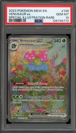 Pokemon Venusaur ex 151 MEW EN Special Illustration Rare #198 PSA 10 Gem Mint - Image 1