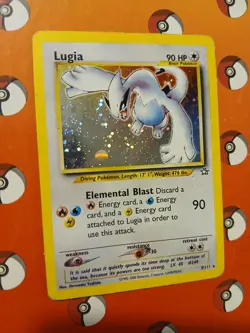 Pokemon TCG Lugia Neo Genesis Holo Rare Card 9/111 MP Condition - Image 1