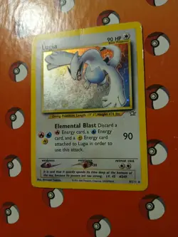 Pokemon TCG Lugia Neo Genesis Holo Rare Card 9/111 MP Condition - Image 3