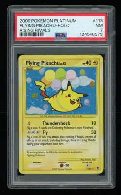 Pokemon Flying Pikachu 113/111 Platinum Rising Rivals Secret Rare Holo PSA 7 - Image 1