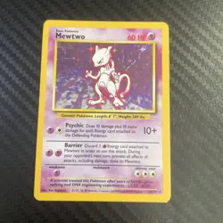 Pokemon TCG - Mewtwo 10/102 Base Set Holo Rare WOTC 1999 MP - Image 1