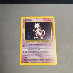 Mewtwo 10/102 - Base Set Holo Unlimited Holo Rare Pokemon TCG MP - Image 1