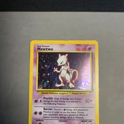 Mewtwo 10/102 - Base Set Holo Unlimited Holo Rare Pokemon TCG MP - Image 4