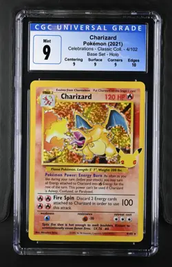2021 Pokemon Celebrations - Classic Collection #4/102 Charizard CGC 9 - Image 1