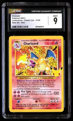 CGC 9 Charizard 4/102 Pokemon Celebrations Classic . 2021 English - Image 1