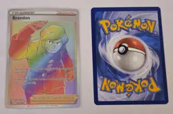 Brandon (Secret) 203/195 Sword & Shield Silver Tempest Pokemon TCG & Bonus Card - Image 1
