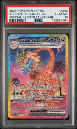 Alolan Exeggutor ex 242 Pokemon Surging Sparks SIR PSA 10 GEM MINT Card - Image 1