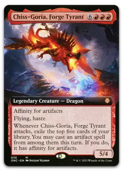 Chiss-Goria, Forge Tyrant (Extended Art) #35 NM Phyrexia All Will Be One - Image 1