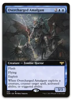 Overcharged Amalgam (Extended Art) #363 (NM) Crimson Vow VOW Magic MTG - Image 1