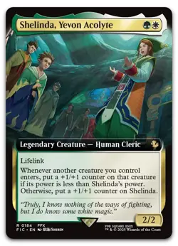Shelinda, Yevon Acolyte (Extended Art) #184 (NM) Final Fantasy FIC Magic MTG - Image 1