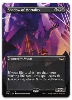 Shadow of Mortality (Borderless) #287 (NM) Streets New Capenna SNC Magic MTG - Image 1