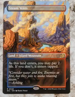 Steam Vents (Borderless) - MTG - Lorwyn Eclipsed - Regular - R 348 - Image 1