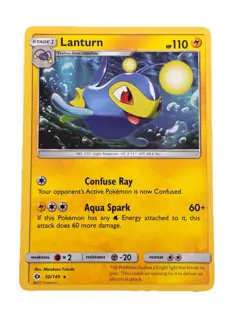 New: 2017 Pokemon TCG Lanturn 50 Sm Base Set Regular Rare - Image 1