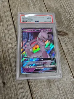 PSA 9 2019 Pokemon Sun & Moon Mewtwo GX Hidden Fates #31 - Image 1