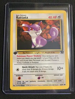 Pokemon TCG Rattata 66/82 Team Rocket 1st Edition Vintage Common (LP/MP) - Image 3