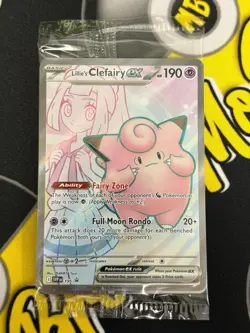 Pokemon SEALED Lillie’s Clefairy EX 195 Black Star Promo + Lillie's Pearl QTY - Image 1