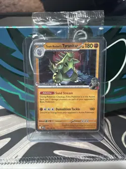 Pokemon Team Rocket's Tyranitar Pokemon Center Stamped Sealed Promo 096/182 NM - Image 1