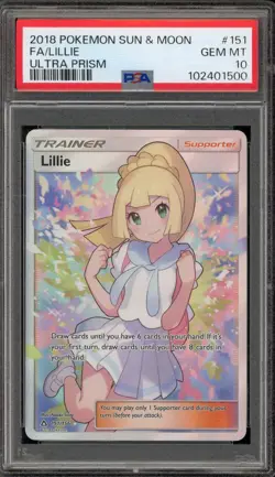 Pokemon Lillie Ultra Prism Full Art #151 PSA 10 Gem Mint - Image 1