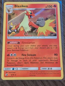 Pokemon Blaziken Dragon Majesty 6/70 Regular Holo Rare NEAR Mint 006/070 - Image 1