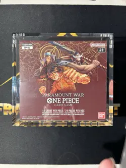 Bandai One Piece TCG Paramount War English Ver OP-02 Booster Box W/ Acrylic Case - Image 1