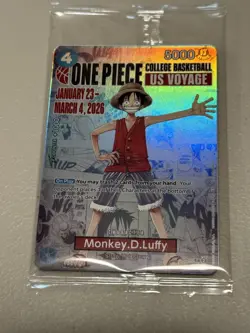 One Piece Monkey D. Luffy US Voyage College Basketball Promo Card Gonzaga - Image 1