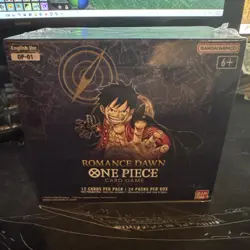 ONE PIECE TCG ROMANCE DAWN OP-01 FACTORY SEALED 24 PACK BOOSTER BOX BLUE BOTTOM - Image 1