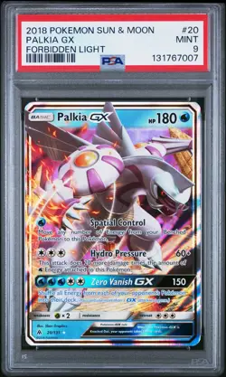 2018 POKEMON SUN & MOON FORBIDDEN LIGHT #20 PALKIA GX PSA 9 - Image 1