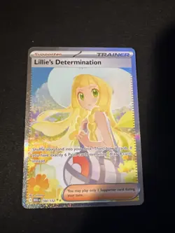 Lillie’s Determination 184/132 Full Art Trainer Secret Rare Pokemon TCG NM - Image 1