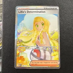 Lillie’s Determination 184/132 Full Art Trainer Secret Rare Pokemon TCG NM - Image 1