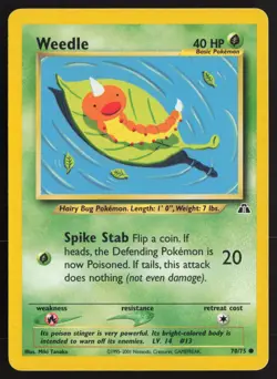 Pokemon TCG | Weedle 70/75 | Common | Neo Discovery | Lightly Played - Image 2