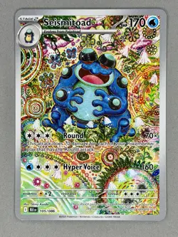 Pokemon TCG Black Bolt Seismitoad Illustration Rare Card 105/086 English - Image 3