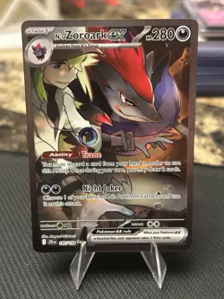 Pokemon N's Zoroark EX 280 HP Holo 185/159 Sv09 Special Illustration Rare TCG - Image 1