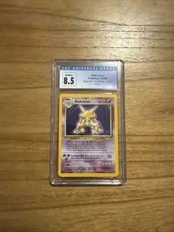 Pokemon Alakazam TCG Base Set Holo Card 1/102 Unlimited Rare, CGC 8.5 - Image 1