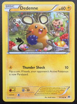 Pokemon Cards Dedenne 57/162 BREAKthrough XY Uncommon LP - Image 1