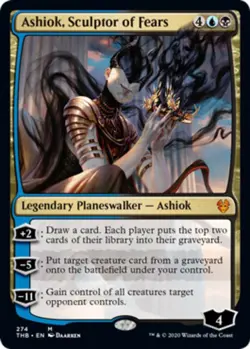 MTG Ashiok, Sculptor of Fears - Foil, Theros Beyond Death, Lightly Played, Engli - Image 1