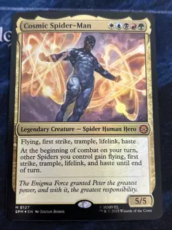 Cosmic Spider-Man Marvel's Spider-Man Foil NM-M Unplayed MTG 0127 - Image 1