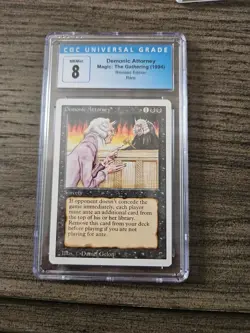 MTG Demonic Attorney Revised 1994 CGC NM/Mint 8 - Image 1