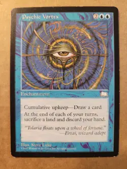 Psychic Vortex Weatherlight MTG Magic 1997 Blue Rare English LP BULK DISCOUNT! - Image 1