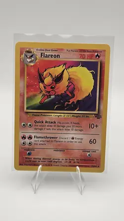 1999 Pokemon Jungle Flareon #19/64 Rare Regular Non Holo NEAR MINT - Image 1