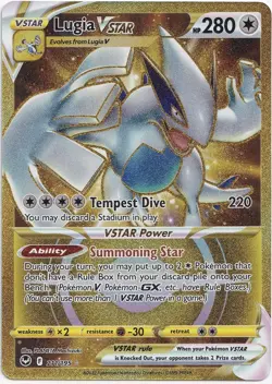 Pokemon Lugia VSTAR Gold Secret Rare Silver Tempest 211/195 NM English - Image 1