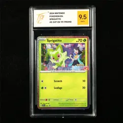TQG 9.5 MINT+ 2024 Pokemon ENG Sprigatito #191 PROMO - Image 1