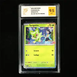 TQG 9.5 MINT+ 2024 Pokemon ENG Sprigatito #191 PROMO - Image 2