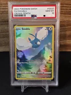 Pokemon 2023 SWSH Crown Zenith Swablu Galarian Gallery #GG27/GG70 PSA 10 - Image 1