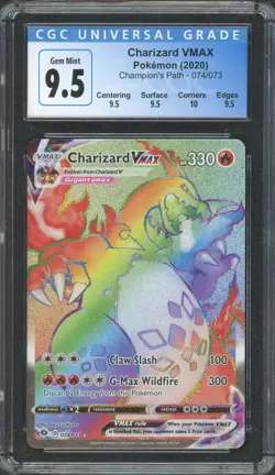 2020 Pokemon Champion's Path Charizard Vmax 074/073 CGC 9.5 - Image 1