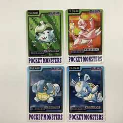 Bulbasaur Charmeleon Squirtle Wartortle Pokemon Carddass 1997 Bandai Lot Japan - Image 3