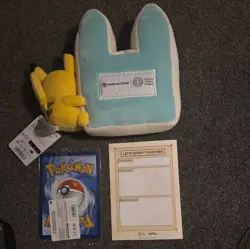 Pokemon x Natural History Museum Pikachu Jumbo Promo Card And Plush - Image 2