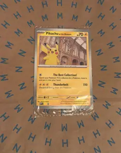 Pokemon x Natural History Museum Pikachu Jumbo Promo Card And Plush - Image 3