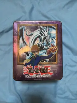 Yugioh Vintage Blue-Eyes White Dragon Kaiba Tin 2002 Original W/ Vintage Cards - Image 2