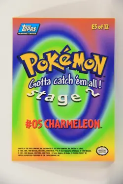 Pokemon Card First Movie #E5 Of E12 Charmeleon - Stage 2 - Blue Logo ENG L019822 - Image 2